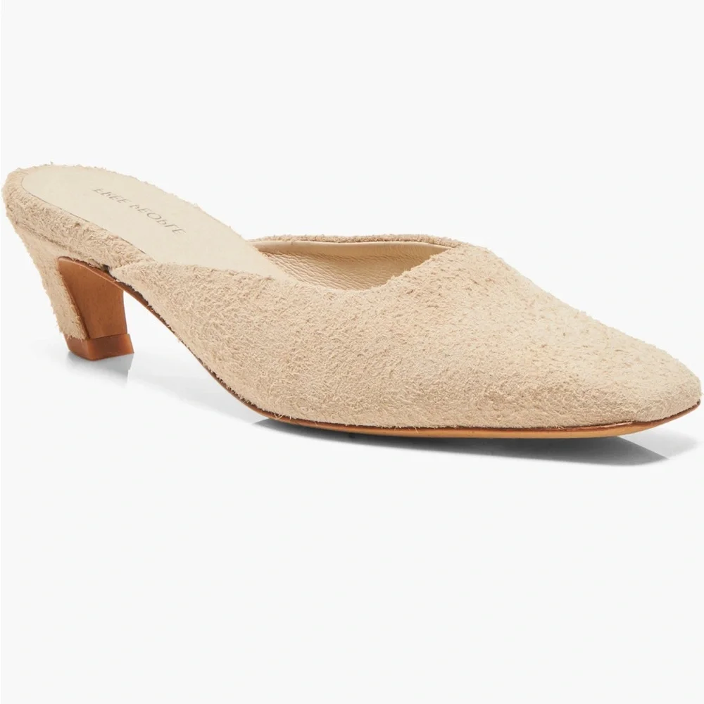 Free People Avenue Kitten Heel Suede Mule